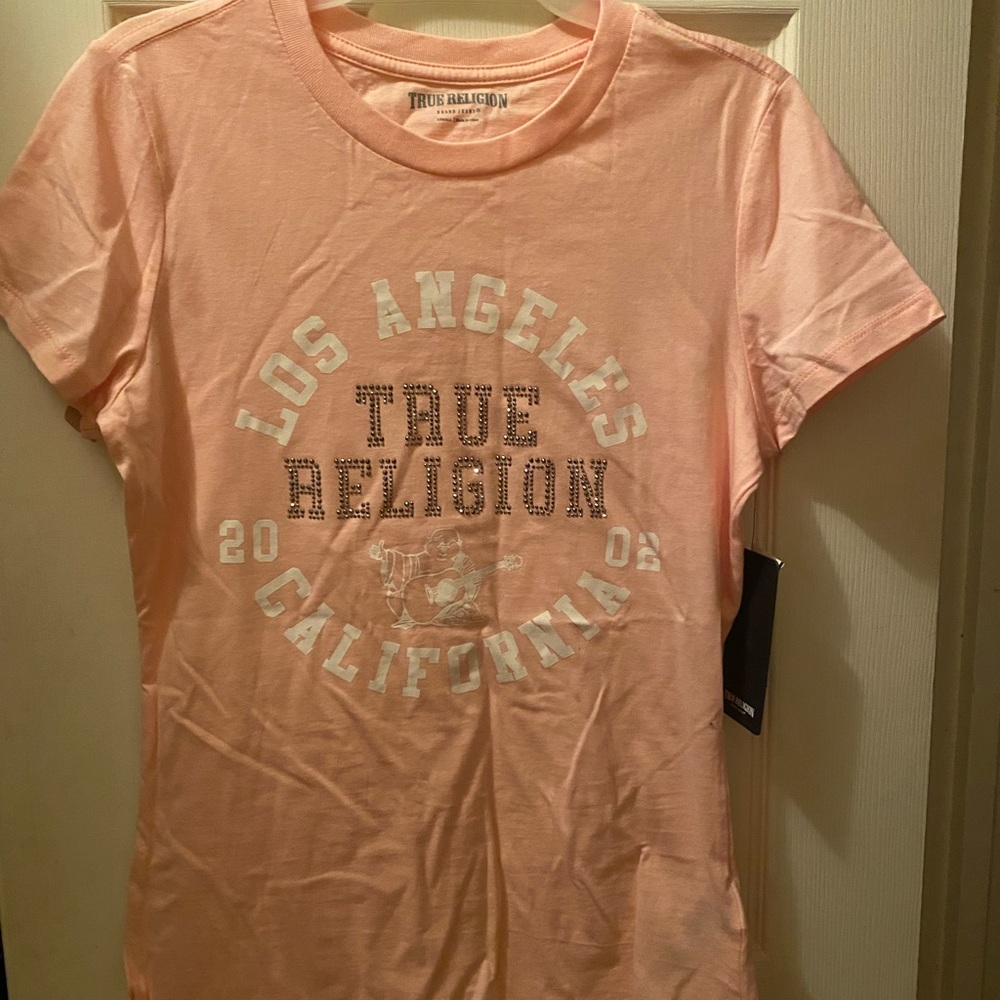 True religion pink shirt